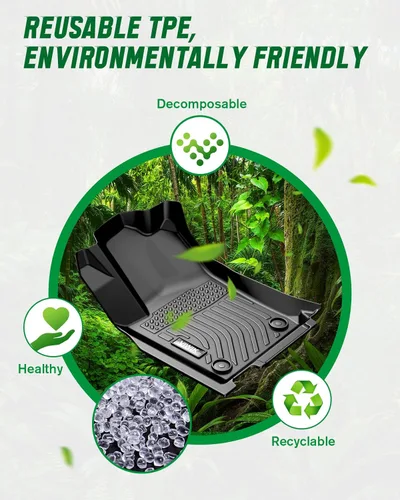 Miniatura 6 de Tapetes VIWIK para Ford Maverick Fuel 2025-2022, forros de piso 3D antideslizantes, tapetes impermeables de TPE para automóvil, protección de ajuste
