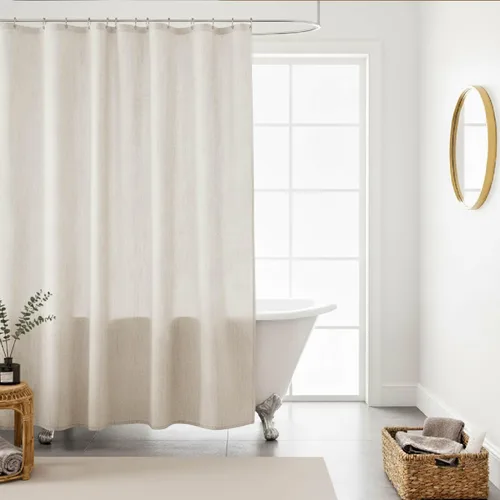 Miniatura 13 de WELTRXE Cortina de ducha bohemia, moderna cortina de ducha con borlas, decoración rústica de baño, tela resistente repelente al agua con gancho