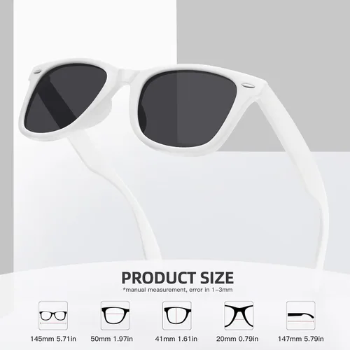 Miniatura 47 de MEETSUN Polarized Sunglasses for Women Men Classic Retro Square Frame Driving Sun Glasses UV Protection