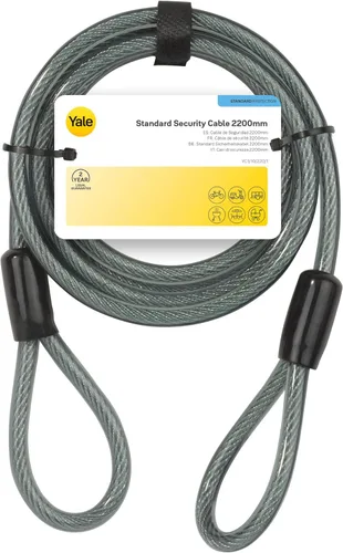 Miniatura 5 de Yale YC1/10/220/1 - Cable de seguridad de 86.614 in - Cable de acero flexible - Seguridad adicional para usar con cerradura de bicicleta
