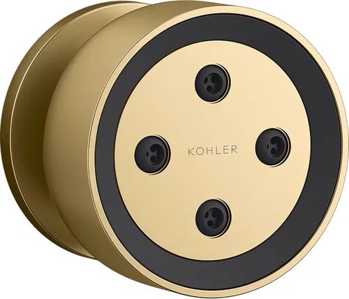 Miniatura 11 de KOHLER 26299-BL - Spray redondo de una sola función, rociador giratorio semiempotrado para pared de ducha, 2.5 GPM, negro mate Mate negro