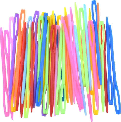 Hahiyo Hilado colorido para tapicería, agujas de coser, tejido de seguridad, ganchillo, sin pinchazos, ojo grande, suave, consigue hilo en