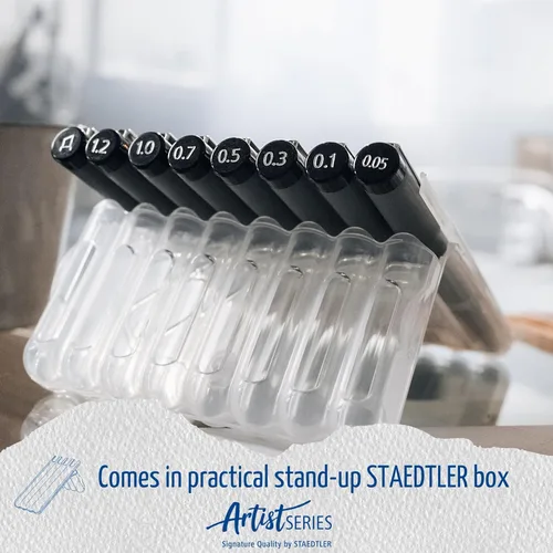 Miniatura 8 de STAEDTLER Pigment Liner Set de bocetos de regalo de 6 rotuladores al precio regular de 4 (2 gratis), 308 SB6P
