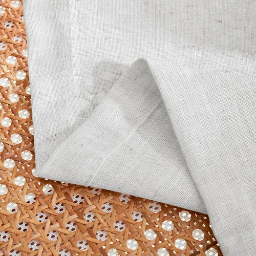 Miniatura 7 de MASWOND Cortinas plisadas blancas de 102 pulgadas de largo, cortinas semitransparentes de lino para sala de estar, juego de 2 paneles de cortinas