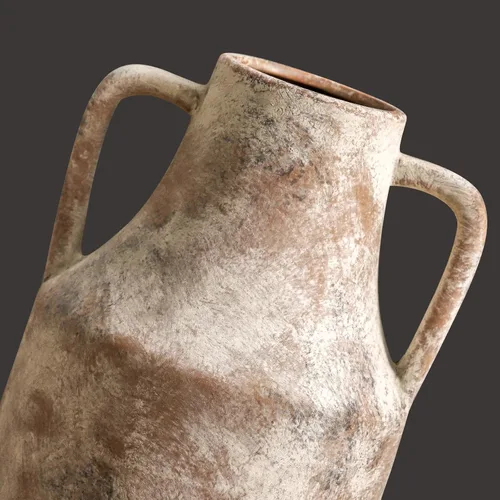 Miniatura 7 de Mitt&Ditt Florero de cerámica con asas, jarrón de 11 pulgadas de alto para centros de mesa, grandes jarrones decorativos de terracota, jarrones