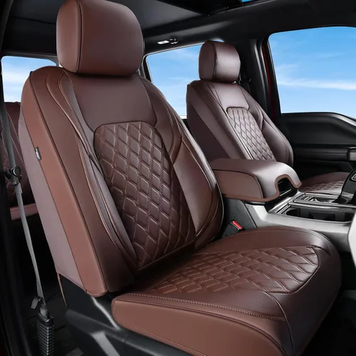 Miniatura 17 de Huidasource - Funda para asientos de automóvil, personalizadas, de cuero, protectores de cojines de asiento delanteros y traseros