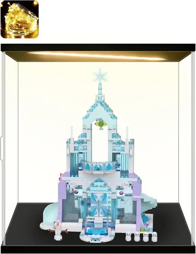 Miniatura 17 de Vitrina de acrílico para coleccionables, cajas de acrílico transparente para exhibir minifiguras, trofeos, casco de construcción iluminado