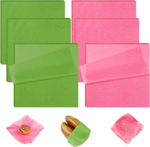 Miniatura 8 de Estune 240 hojas de papel para delicatessen de 12 x 12 pulgadas, hojas de papel sándwich de cera seca, a prueba de aceite, para cestas de alimentos