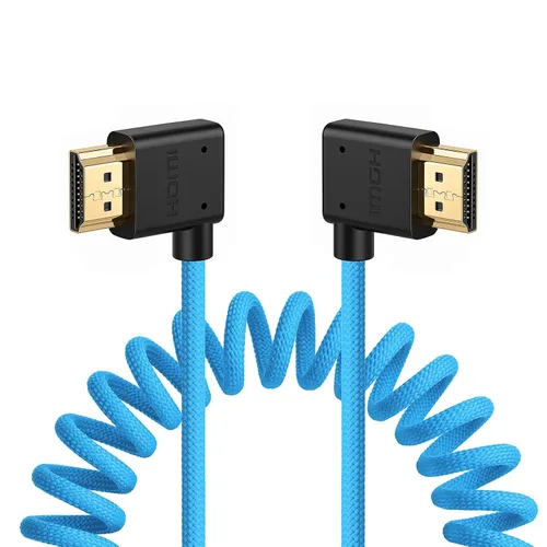 Miniatura 13 de 8K HDMI to Down HDMI High Speed Black Coiled Braided Cable for Sony A7S3 FX3 FX9 Canon C70 Z CAM E2 Camera Atomos Ninja V Shinobi SmallHD Portkeys