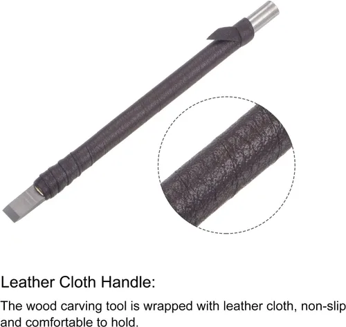 Miniatura 4 de uxcell Cuchillo para tallar cinceles de madera, herramienta de mano para carpintería con punta plana de carburo de tungsteno de 0.315 in, 5.906 in