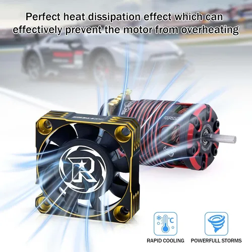 Miniatura 4 de Ventilador de refrigeración de motor de 40 mm 16000 RPM Ventilador ESC Ventilador de refrigeración RC para camión RC 1/5 1/6 40 mm de diámetro
