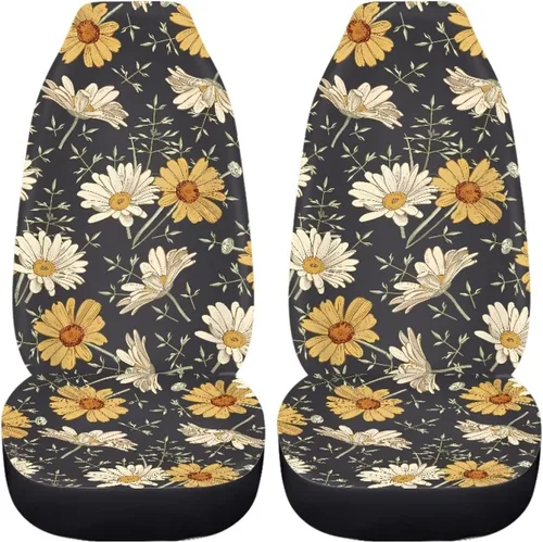 Miniatura 43 de 2 fundas de asiento para automóviles con estampado de bandera americana del 4 de julio, color negro, accesorios para el interior del vehículo