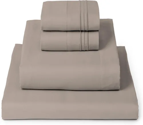 Mellanni Juego de sábanas King – 4 piezas de ropa de cama de la colección icónica – Lujo de hotel, extra suaves, refrescantes, resistentes a las