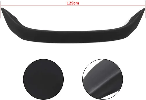 Miniatura 6 de 1 alerón trasero de ABS compatible con Honda Civic Coupe 2001-2005 para Honda Civic Coupé negro mate con tercera luz de freno, cola trasera