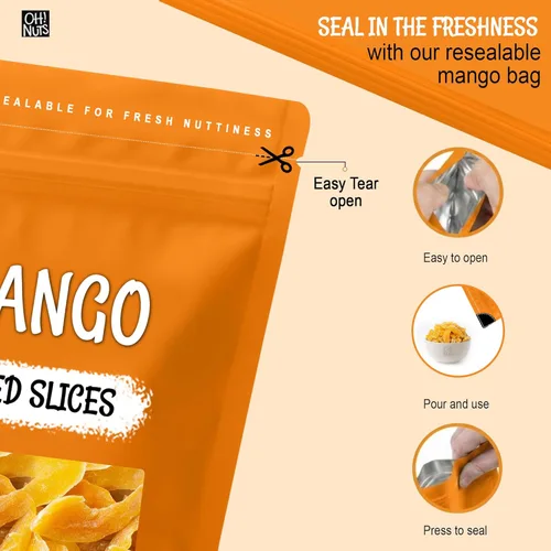 Miniatura 3 de Oh! Nuts Mango seco – 1 libra – Rebanadas de frutas secas – Menos azúcar añadido – Bocados de frutas deshidratados – Empaquetado en bolsa de cierre