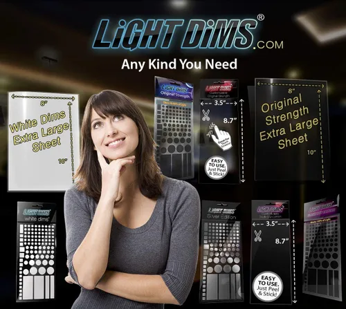 Miniatura 4 de LightDims White Dims - Hojas de atenuación/ablandamiento para luces LED duras, tamaño extra grande (2 hojas), embalaje al por menor de color cálido