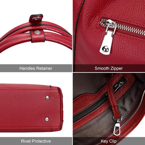 Miniatura 15 de Over Earth Genuine Leather Purses for Women Large Hobo Bags Lady Shoulder Handbags with Detachable Strap
