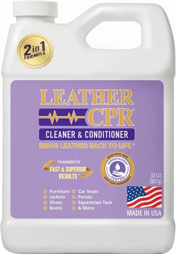 Miniatura 10 de Limpiador y acondicionador de cuero Leather CPR 18oz - Limpia, acondiciona, restaura y protege muebles de cuero, bolsos, asientos de coche