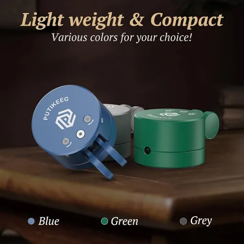 Miniatura 5 de Putikeeg Mini llave de código morse, pala doble CW con base magnética, paletas de retorno magnéticas, llave Lambic Morse para radioaficionado (verde)