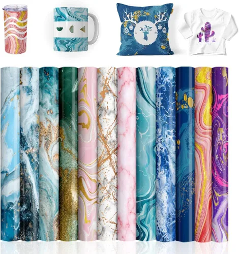 Miniatura 16 de Hojas de transferencia, papel de sublimación de acuarela, papel de transferencia para camisetas en blanco, vasos, tazas, 8 unidades, 12 x 12