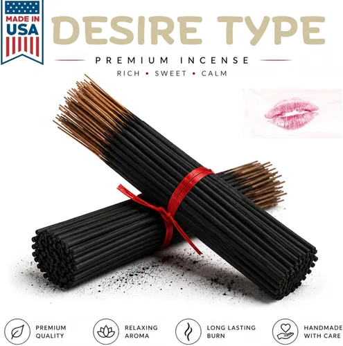 Miniatura 4 de Varillas de incienso tipo Desire de 9 pulgadas. Las varillas de carbón ofrecen una fragancia elegante y duradera. 100 varillas por paquete. Tiempo