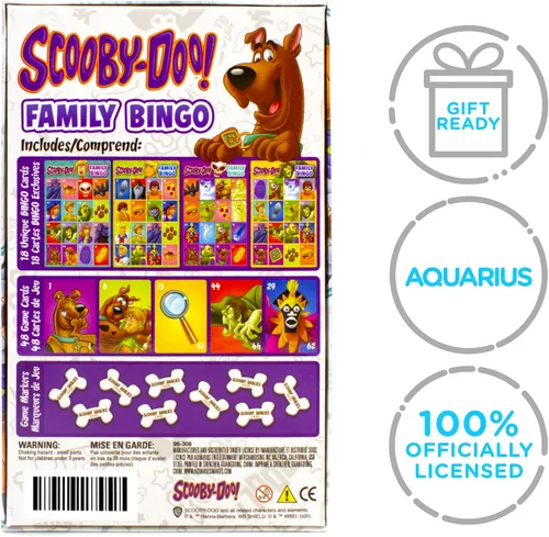 Miniatura 7 de Aquarius Scooby-Doo - Juego de bingo familiar con licencia oficial para niños y adultos a partir de 8 años, 2 a 18 jugadores, regalo