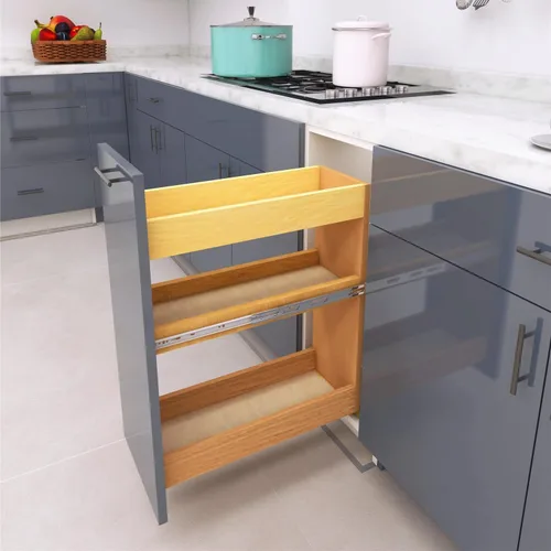 Organizador delgado para especias: extraíble, 8 pulgadas de ancho, se adapta a gabinetes, organizador para el hogar