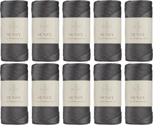Miniatura 150 de Sensy Premium Cuerda de Poliéster de 2mm 251 Yardas Cuerda de Polipropileno 100% Cordón de Macramé 2mm Cordón para Bolsa de Ganchillo Cuerda