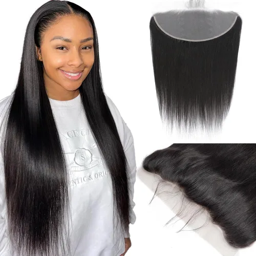 Miniatura 20 de CHEEON Frontal de encaje HD de 13 x 4 de 12 pulgadas, cabello humano brasileño ondulado con cierre frontal de encaje, 100% cabello humano virgen sin