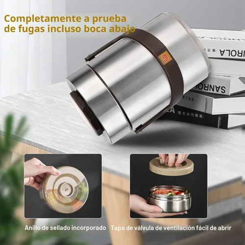 Miniatura 4 de Pawovdeq 67 oz Frasco Térmico para Comida Caliente de Acero Inoxidable con Aislamiento al Vacío y Boca Ancha para Adultos, Contenedores de Comida 67