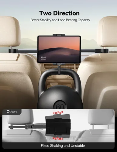 Miniatura 3 de JOYROOM Soporte para tablet iPad para asiento trasero de automóvil, brazo de extensión, soporte para iPad Pro, Air, Mini, Galaxy Tab, Kindle Fire