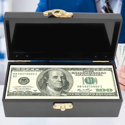Miniatura 5 de Caja de Dinero de Acrílico con Cerradura en Negro, Portamonedas, Organizador de Efectivo, Bandeja de Monedas de Una Fila, Caja de Almacenamiento