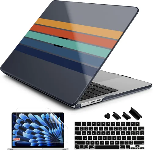Miniatura 20 de Batianda Funda prémium para MacBook Air de 15 pulgadas M5 2026 M4 2025 M3 2024 M2 2022, ultra delgada de 0.047 in, carcasa rígida de plástico