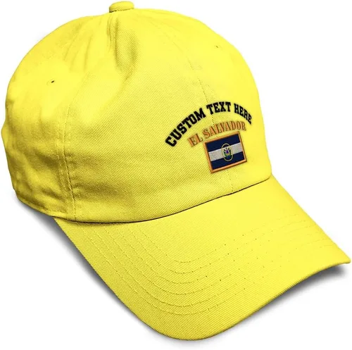 Miniatura 31 de Speedy Pros Sombrero de béisbol suave bordado papá sombrero El Salvador bandera bordado hombres y señoras gorra de béisbol algodón