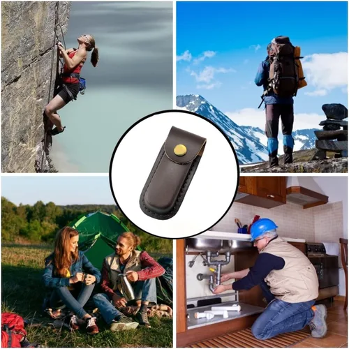 Miniatura 3 de Funda multiherramienta, Funda de cuero para cuchillos multiherramientas, estuche de bolsillo para cinturón, Funda para cinturón de bolsillo, Funda