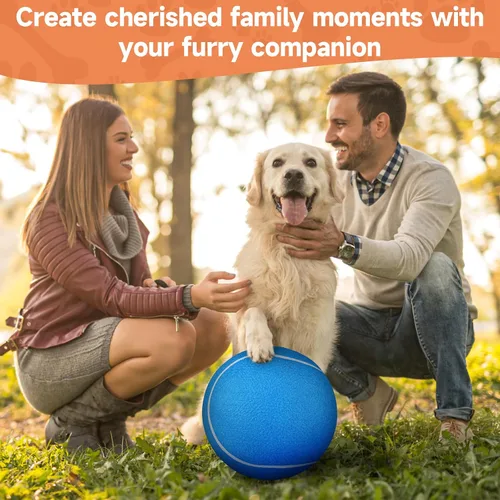 Miniatura 3 de QDAN Pelota de tenis gigante grande para perros: pelota grande de 9.5 pulgadas para perros para jugar al aire libre, pelotas de tenis grandes