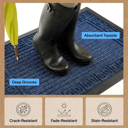 Miniatura 5 de Gorilla Grip - Tapete WeatherMax impermeable, 72 x 24 pulgadas, goma natural, resistente a las manchas y a la decoloración, para interiores y Cayos