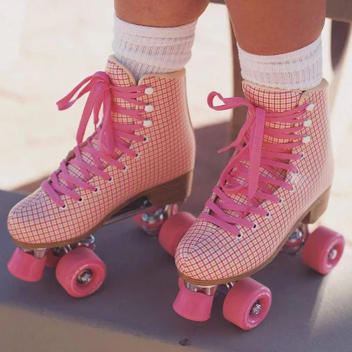 Miniatura 7 de Impala Quad Skate - Púrpura Tartán rosa