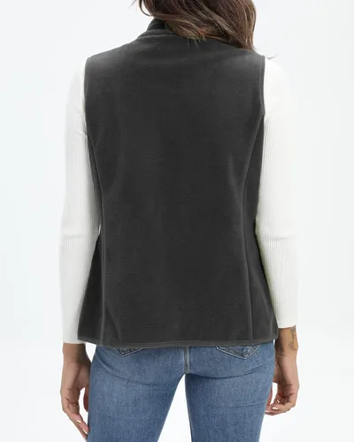 Miniatura 7 de Xeoxarel Chaleco de forro polar para mujer con 6 bolsillos XS-2XL
