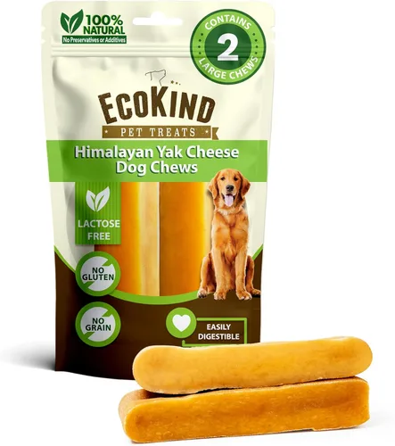 Miniatura 13 de EcoKind Masticables Premium de Queso de Yak Dorado del Himalaya para Perros, Golosinas para Perros de Raza Grande, Totalmente Natural, Masticable