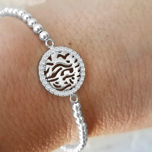 Miniatura 4 de Pulsera elástica de oración hebrea para mujer