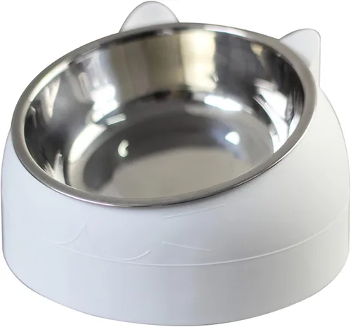 Miniatura 4 de Cuenco elevado para gatos inclinado en 15°, comedero elevado para bulldog sin derrames, plato de comida para perros y gatitos, antideslizante, Verde
