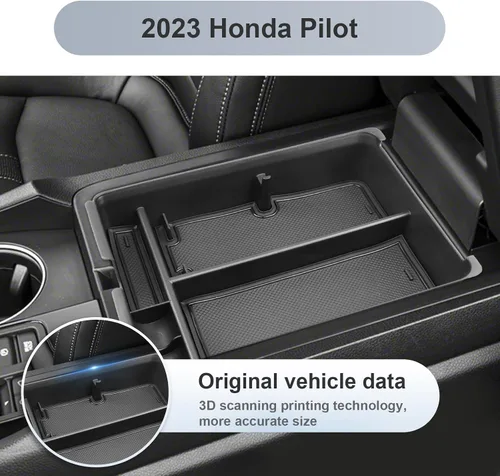 Miniatura 4 de SKTU Organizador de consola central para Honda Pilot 2025 2026 Pilot/2024-2026 Bandeja de reposabrazos para pasaporte 2025 2026 Bandeja de consola