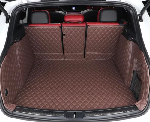Miniatura 15 de Compatible con Porsche Macan (modelo de combustible), alfombrilla de maletero + protector de asiento trasero + cubierta de lados altos, alfombrilla