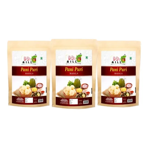 90's MILL Auténtico Pani Puri Masala/Shahi Gol-Gappa Masala/Jal-Puri Masala Natural Y Fresco/Comida Callejera Golgappe Pani Puri Masala/Sabroso