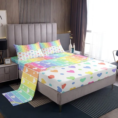 Miniatura 31 de Manfei Honeycomb - Juego de sábanas con diseño de mando de videojuegos tamaño Twin, juego de ropa de cama geométrica azul con controlador