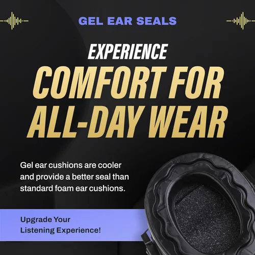 Miniatura 7 de Pro Ears Orejeras Gold II 26, NRR 26, protección auditiva de grado militar con compresión DLSC; sellos de gel y apagado automático Rosado