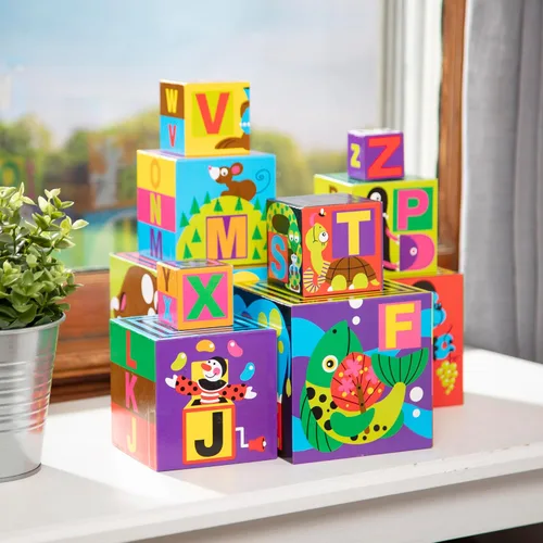 Miniatura 8 de Bloques para montar de Melissa & Doug deluxe, 10 piezas con alfabeto