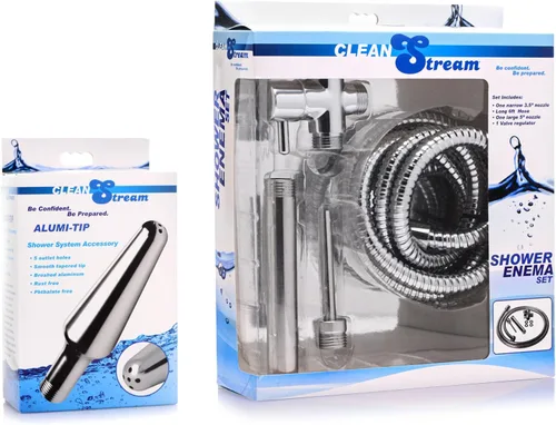 Miniatura 8 de Sistema todo en uno de 4 boquillas para hacer enemas en la ducha Juego de enema de ducha prémium Cleanstream