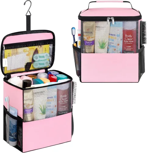 Miniatura 11 de Lifewit Bolsa Organizadora de Ducha de Malla Portátil Artículos Esenciales para Dormitorio Universitario Canasta Tote Organizadora para Baño